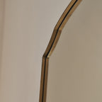 Isla - Gold Arched Metal Overmantle Wall Mirror 120cm x 90cm