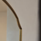 Isla - Gold Arched Metal Overmantle Wall Mirror 120cm x 90cm
