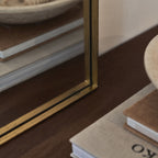 Isla - Gold Arched Metal Overmantle Wall Mirror 120cm x 90cm