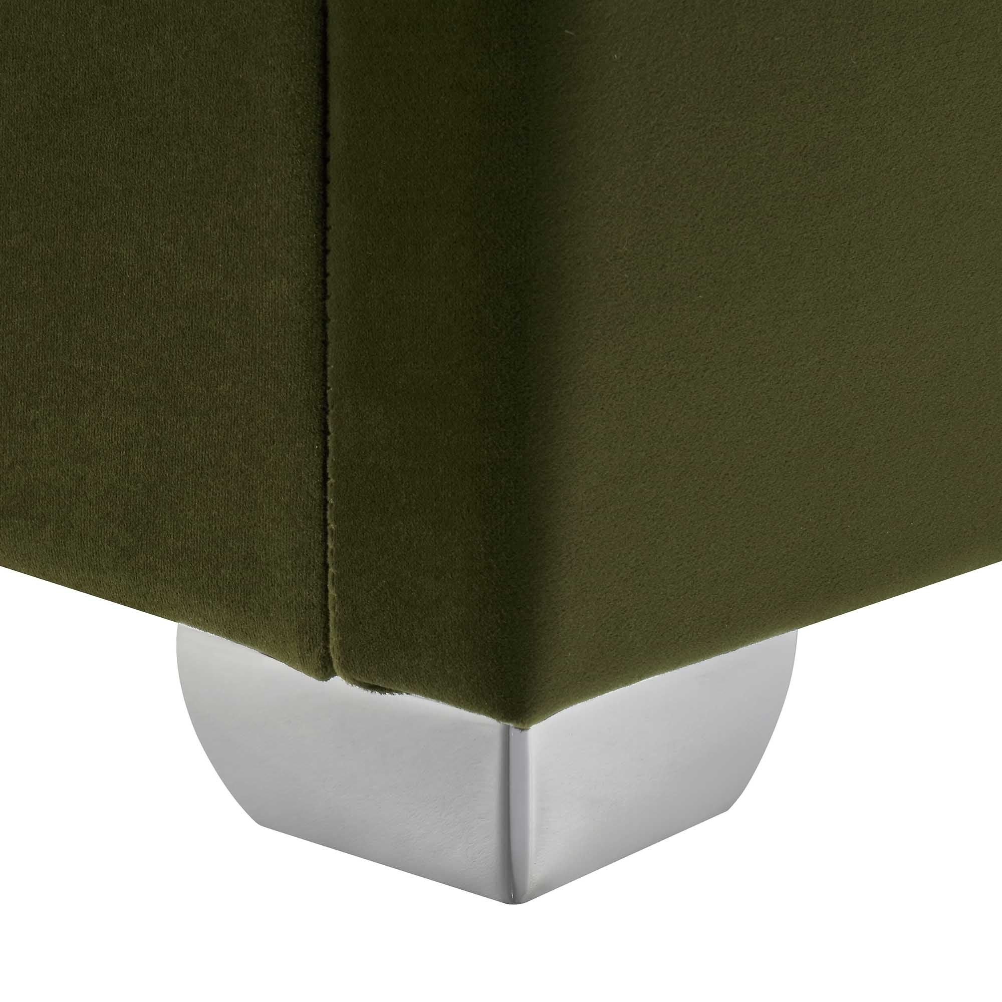 Hadley Moss Green Velvet Ottoman Storage Bed
