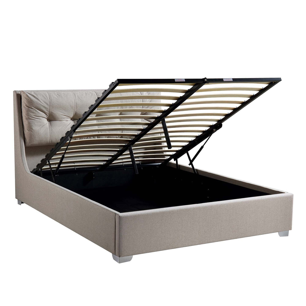 Hadley Stone Fabric Ottoman Storage Bed