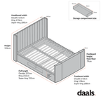 Wilton White Boucle Ottoman TV Bed