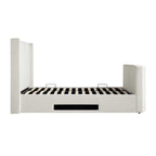 Wilton White Boucle Ottoman TV Bed