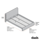 Hampstead Taupe Boucle Curved Bed