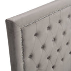 Hartwell Upholstered Ottoman Storage Bed with Deeply Buttoned Headboard (Grey Velvet)