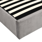 Hartwell Upholstered Ottoman Storage Bed with Deeply Buttoned Headboard (Grey Velvet)
