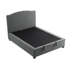 Chilworth Upholstered Ottoman Storage Bed, Dark Grey Weave Fabric