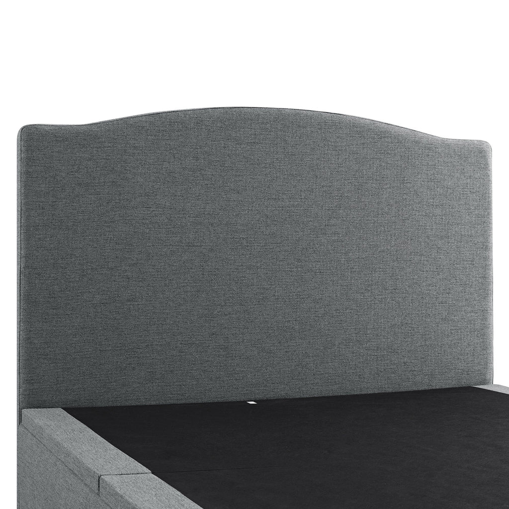 Chilworth Upholstered Ottoman Storage Bed, Dark Grey Weave Fabric