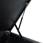 Chilworth Upholstered Ottoman Storage Bed, Dark Grey Weave Fabric