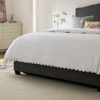 Chilworth Upholstered Ottoman Storage Bed, Dark Grey Weave Fabric