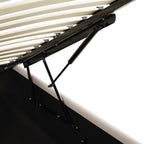 Pimlico End Opening Ottoman Storage Bed Frame with Multi-colour LED Headboard (Beige Fabric)