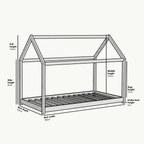 Bethwin Solid Wood Kid's House Bed in White