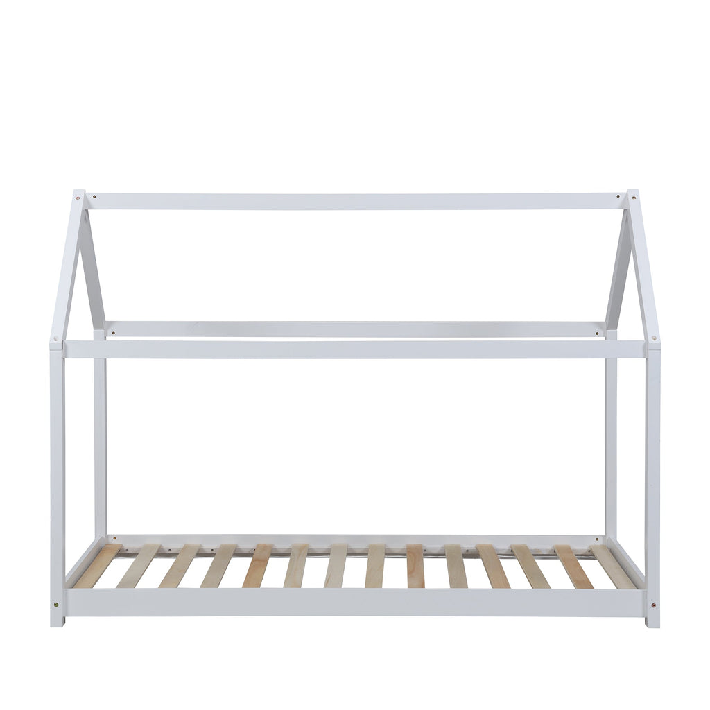Bethwin Solid Wood Kid's House Bed in White