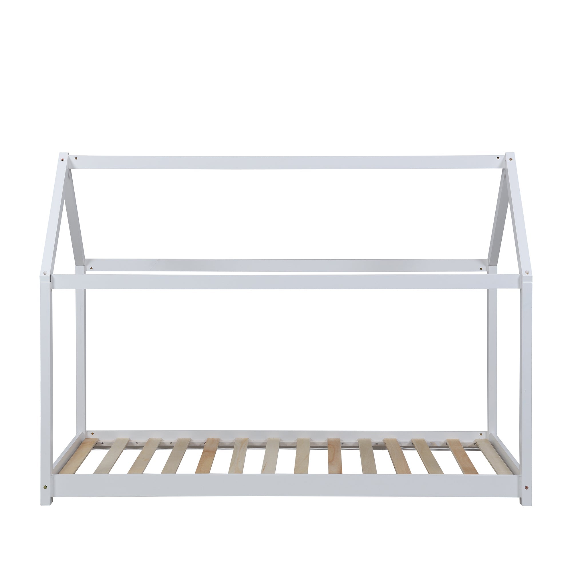 Bethwin Solid Wood Kid's House Bed in White