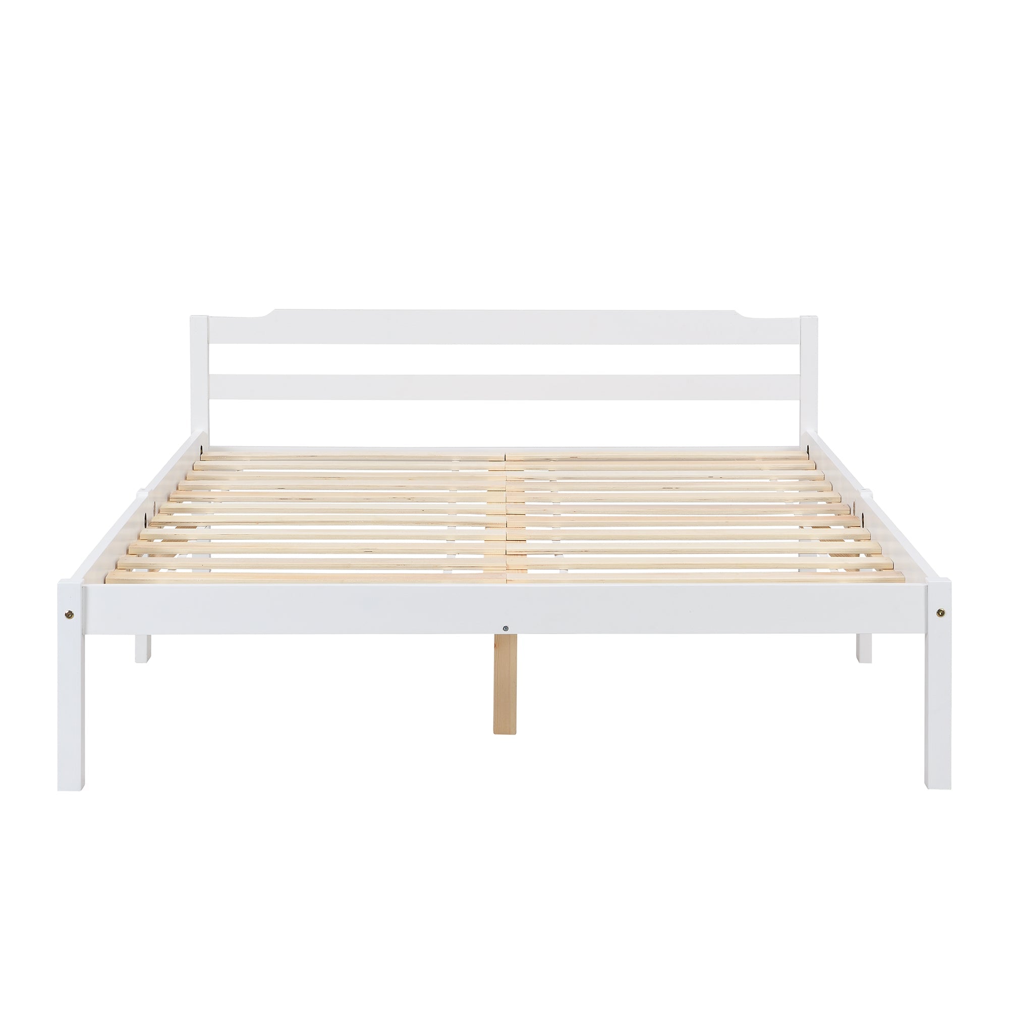Curran Solid Wood Bed Frame in White UK Sizes
