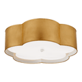 Bryce Large Flower Flush Mount - Gild & White with Frosted Acrylic
