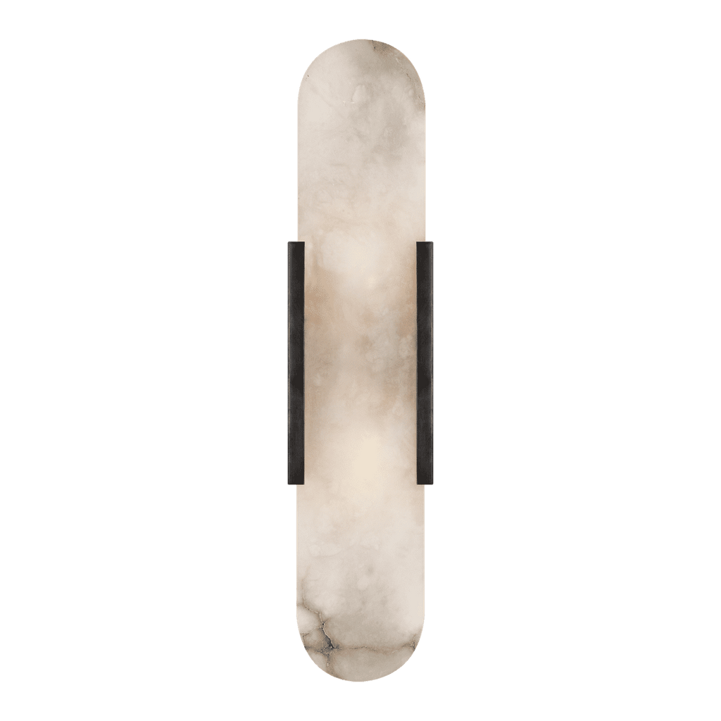 Melange Elongated Sconce - Bronze with Alabaster