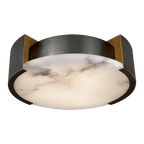 Melange Small Flush Mount - Bronze with Alabaster