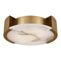 Melange Large Flush Mount - Antique-Burnished Brass with Alabaster