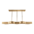 Avant Large Linear Pendant - Antique-Burnished Brass with Frosted Glass