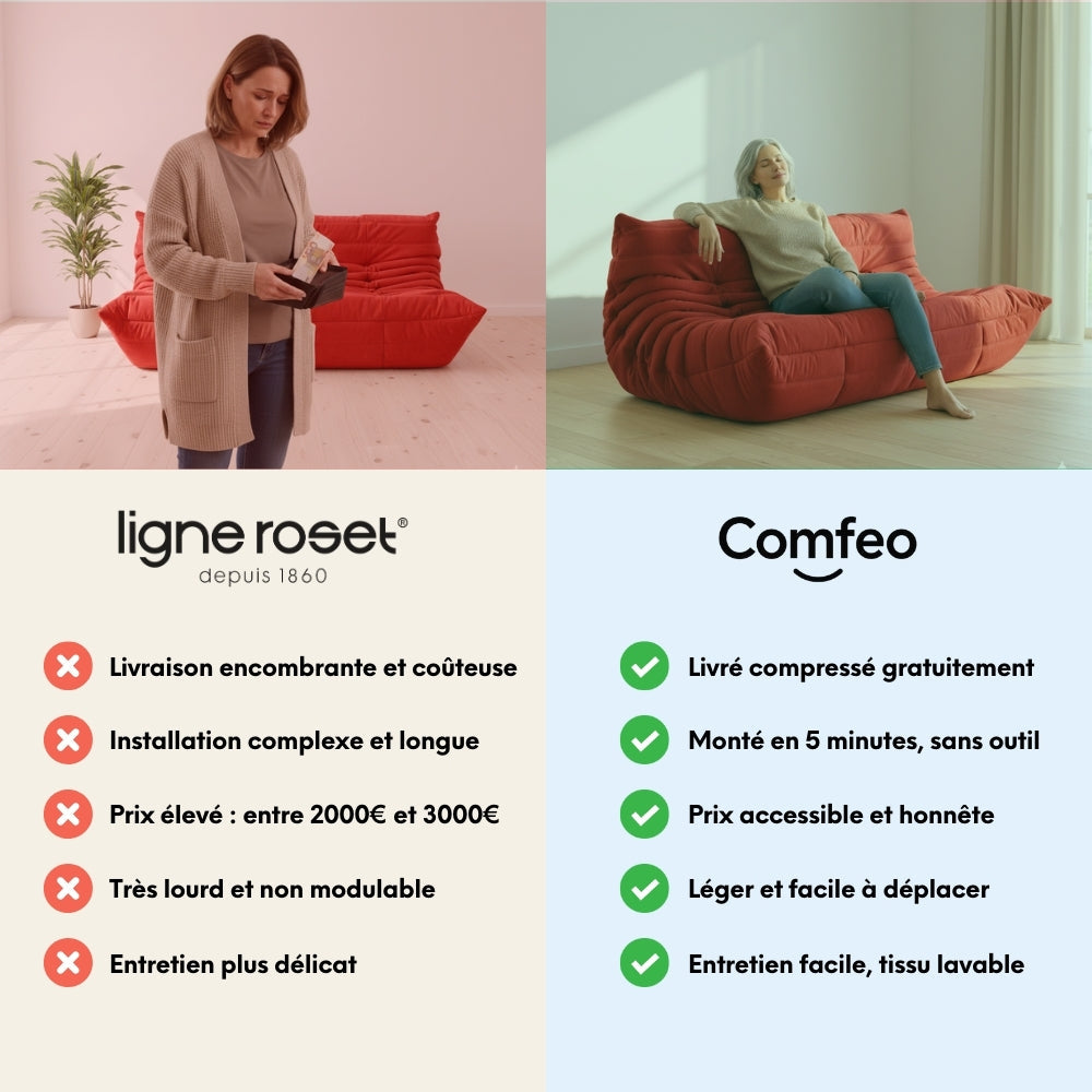 Koto "Togo": Yellow Compressed Canapé Sofa