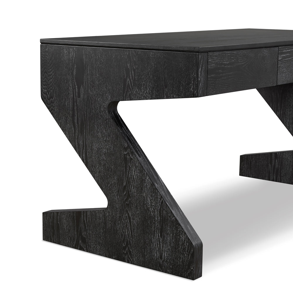 Zeta Desk - Ebony Cerused