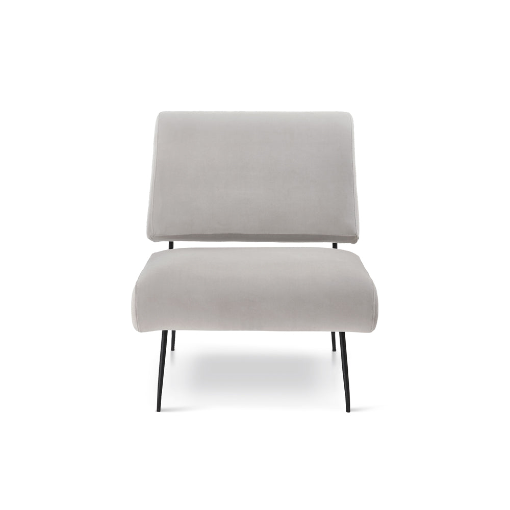 Abacus Occasional Chair - Gainsborough Ash Grey Velvet