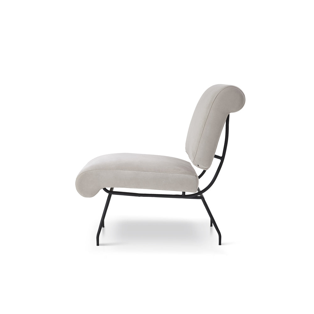 Abacus Occasional Chair - Gainsborough Ash Grey Velvet