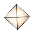Abacus Wall Lamp - Black & Alabaster Effect