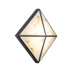 Abacus Wall Lamp - Black & Alabaster Effect