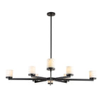 Olina Pendant Lamp - Black & Alabaster Effect