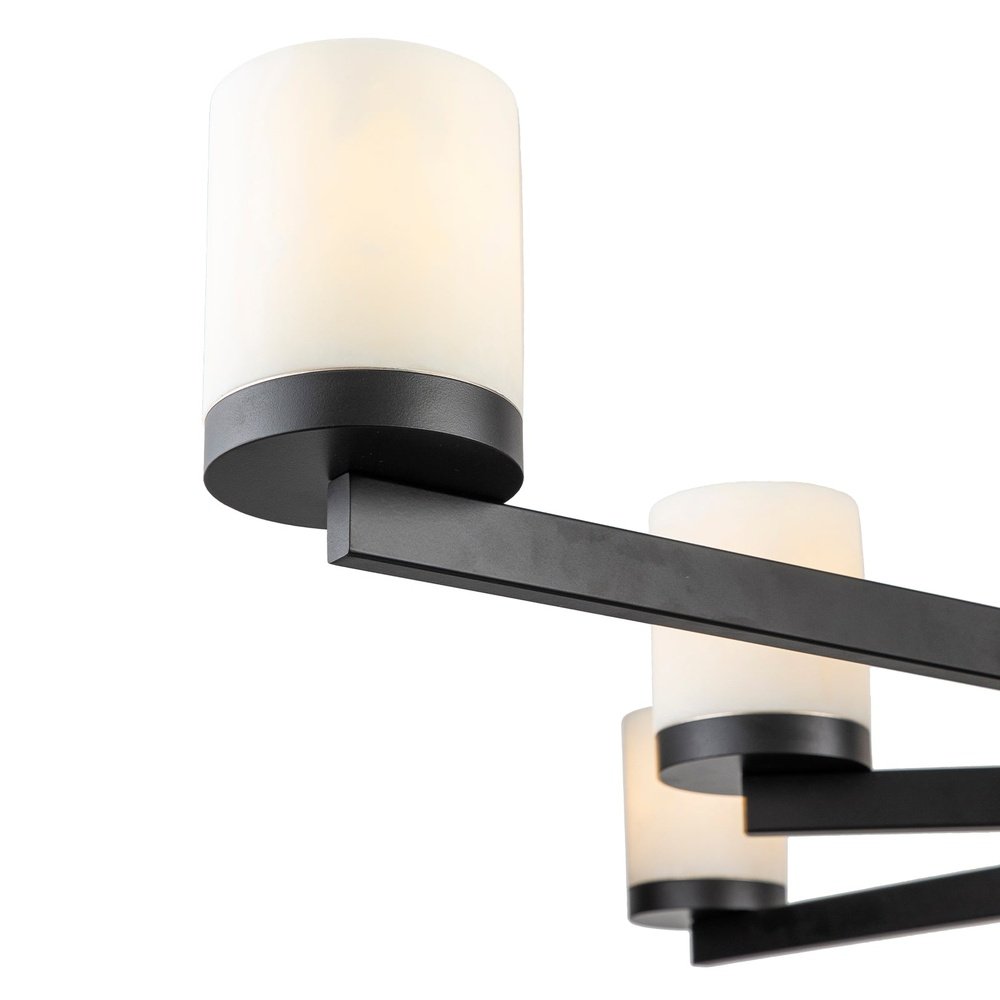 Olina Pendant Lamp - Black & Alabaster Effect