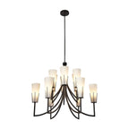 Magestic Chandelier - Black & White Glass