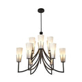 Magestic Chandelier - Black & White Glass