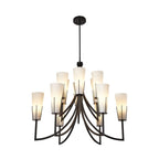 Magestic Chandelier - Black & White Glass