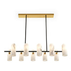 Amatti Long Chandelier - Black & Alabaster Effect