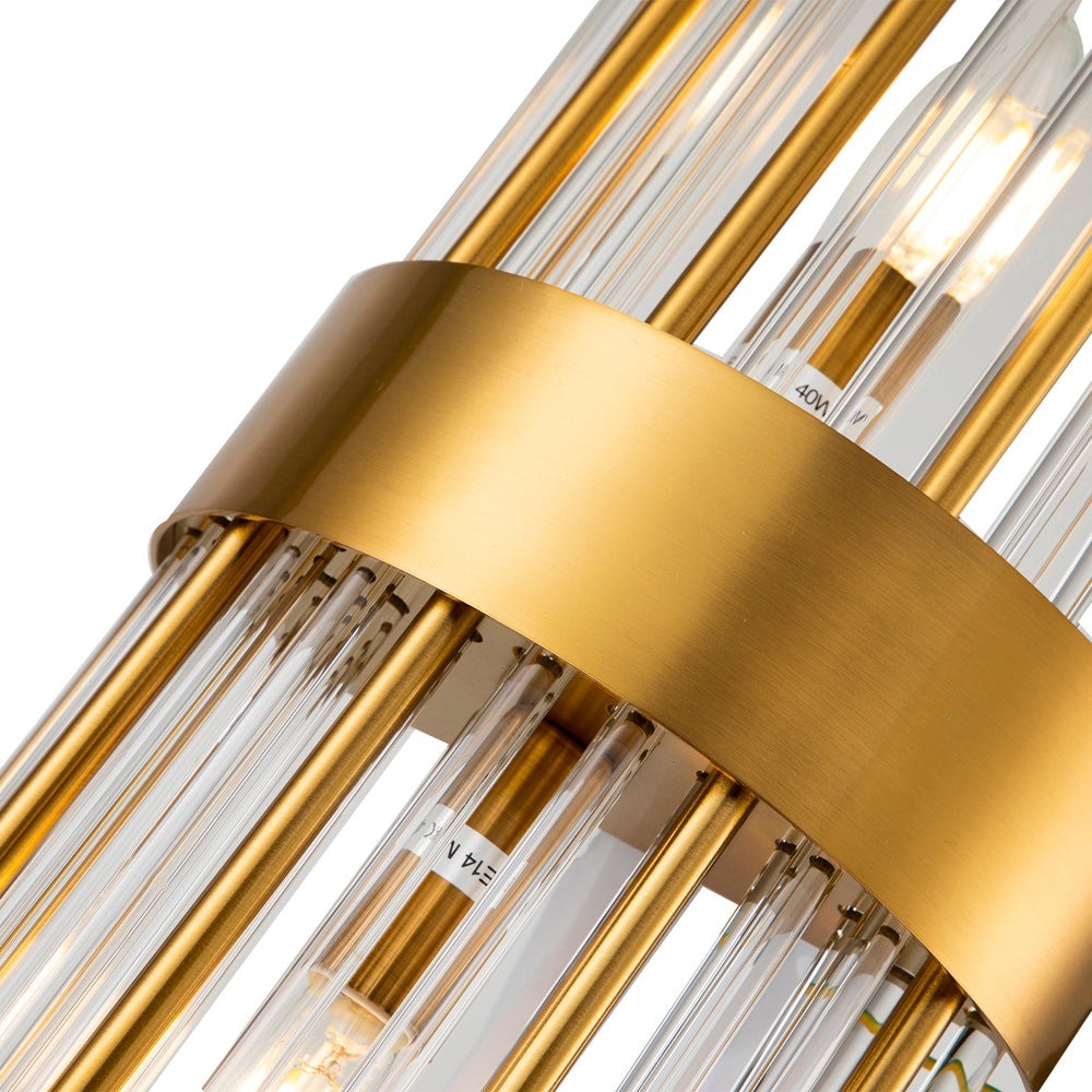 Clarins Wall Lamp - Brass & Clear