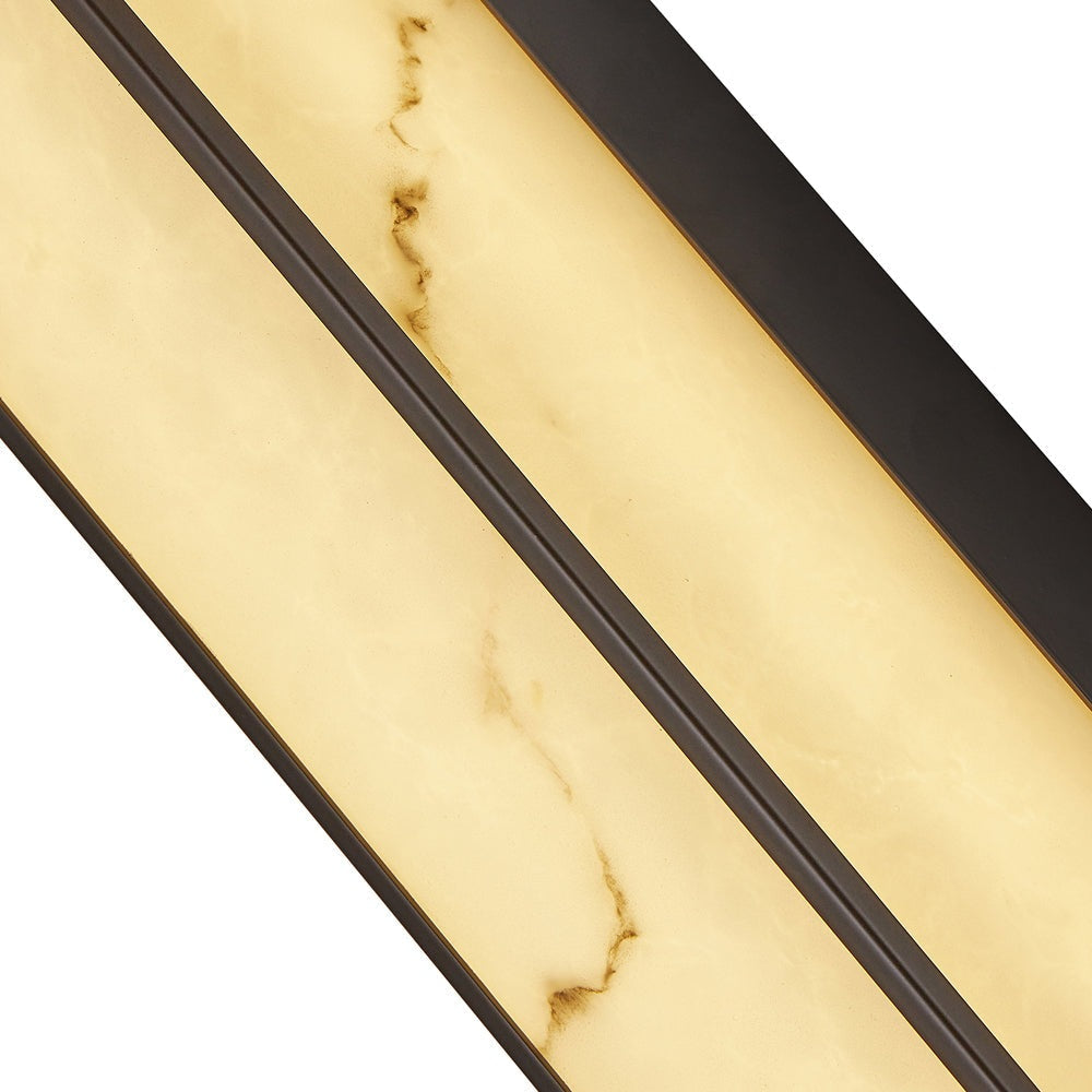 Stripe Wall Lamp - Matte Black & Alabaster Effect