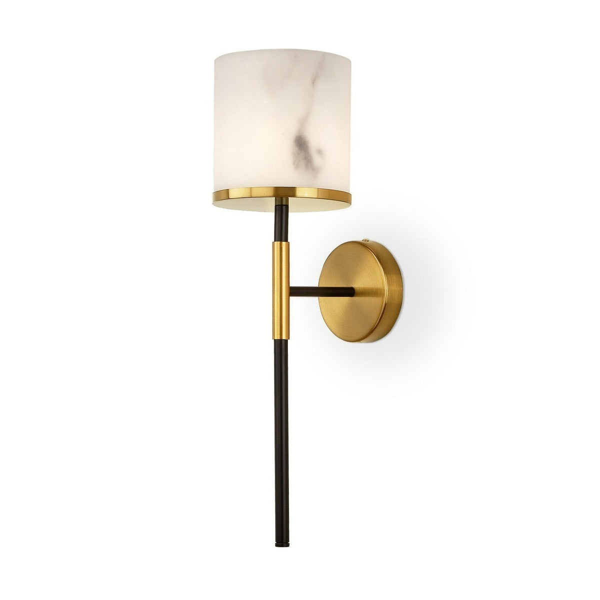 Callum Wall Light - Brass & Alabaster Effect