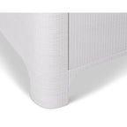 Vitros Bedside Table - White Saw Cut Oak & Antique Brushed Brass