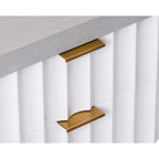 Malibu 1 Drawer Bedside Table - Grey Satin Veneer & Hairline White