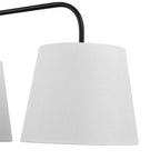 De Voir Pendant Lamp - Black Metal & White Linen