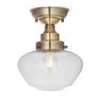 Isabella Ceiling Light - Brass & Clear Glass