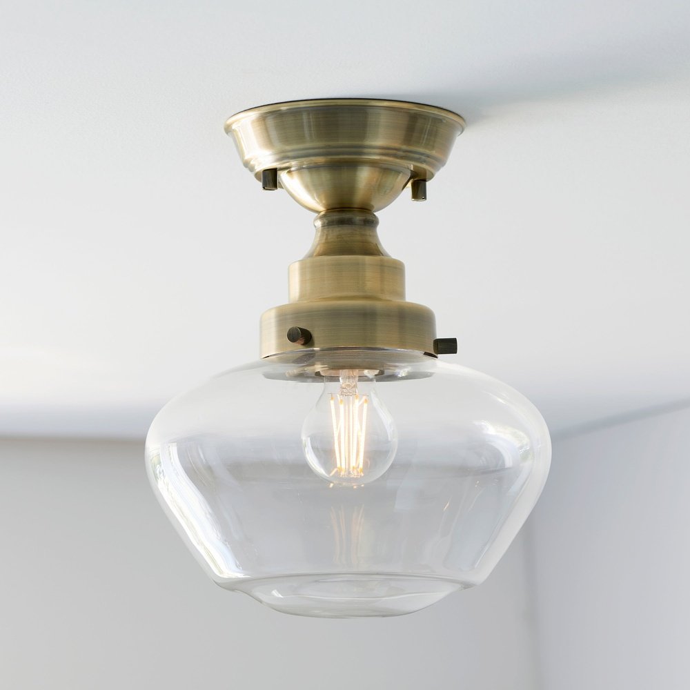 Isabella Ceiling Light - Brass & Clear Glass