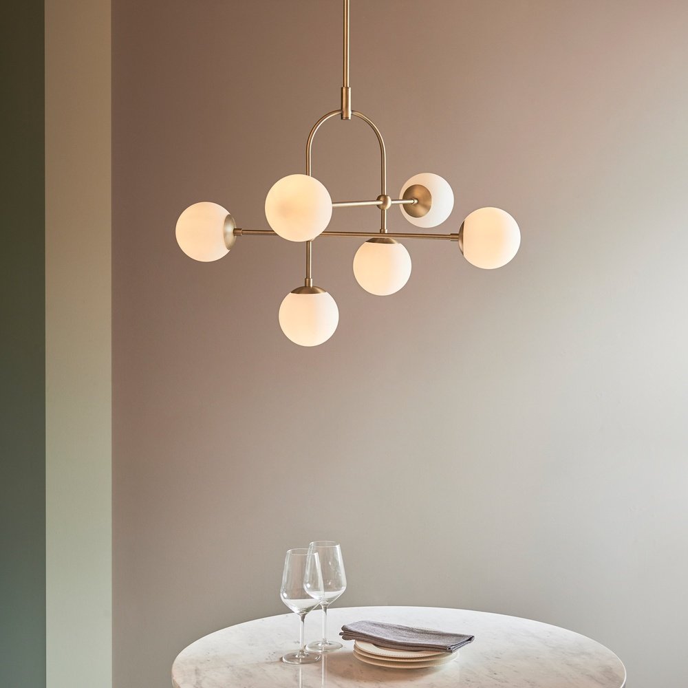 Bella 6 Light Pendant Light - Gold