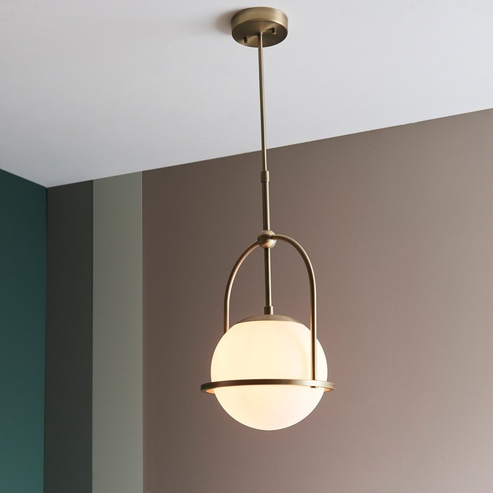 Bella 1 Light Pendant Light - Gold