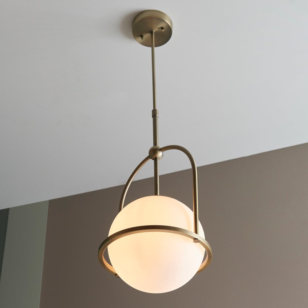 Bella 1 Light Pendant Light - Gold