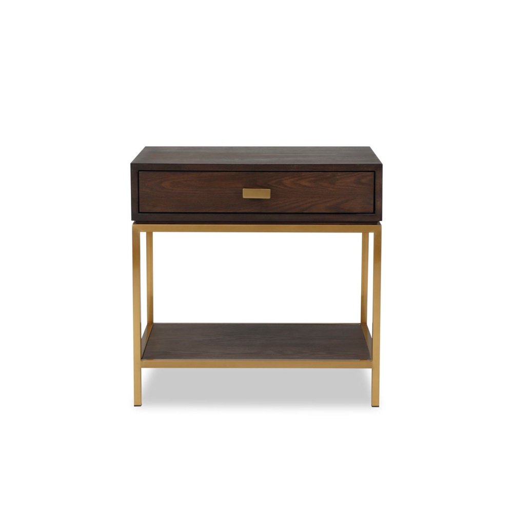 Levi Bedside Table - Dark Brown