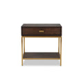 Levi Bedside Table - Dark Brown