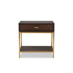 Levi Bedside Table - Dark Brown
